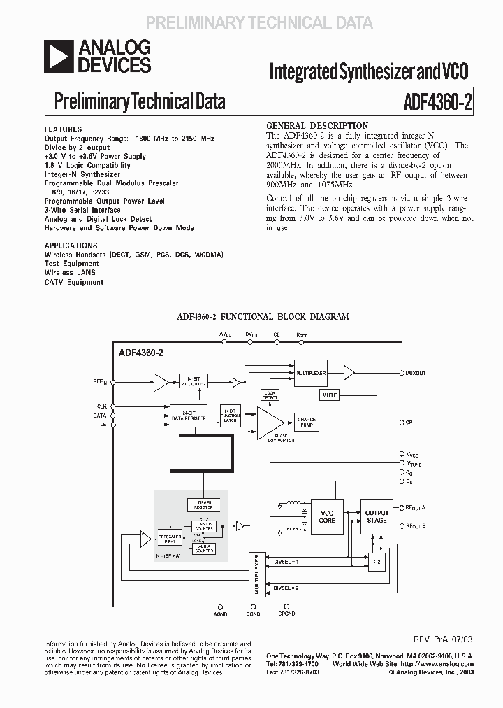 ADF4360-7BCP_1022398.PDF Datasheet