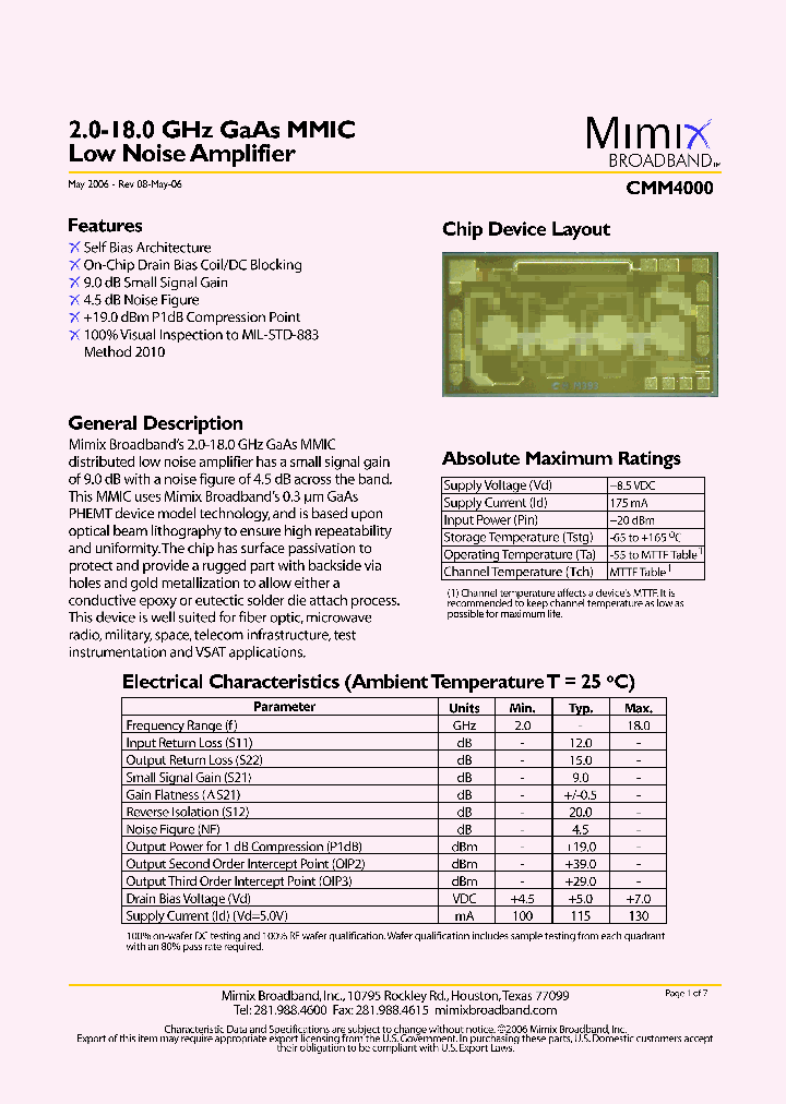 CMM4000-BD_1025288.PDF Datasheet