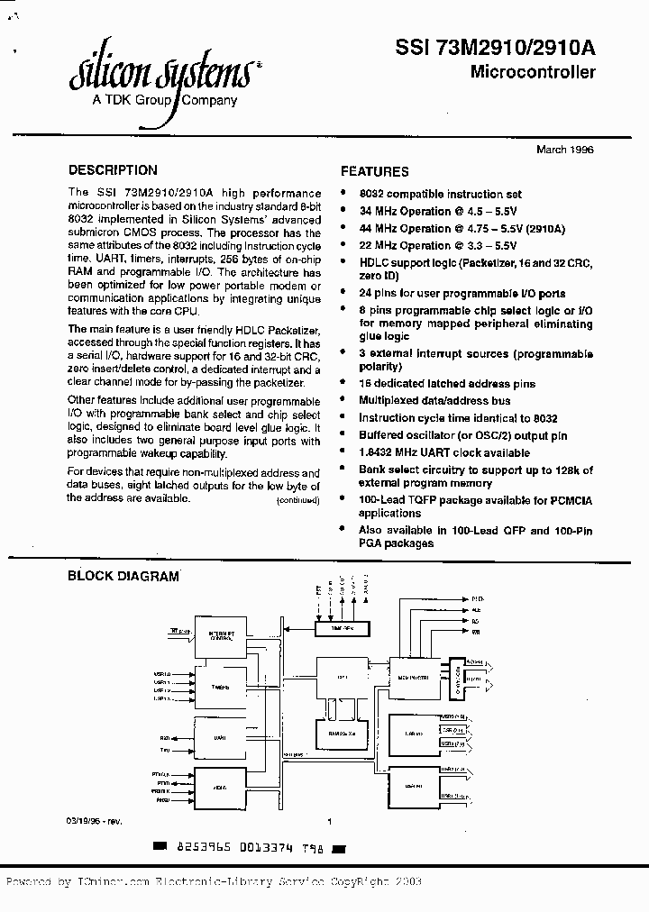 SSI73M2910-IGT_1027949.PDF Datasheet
