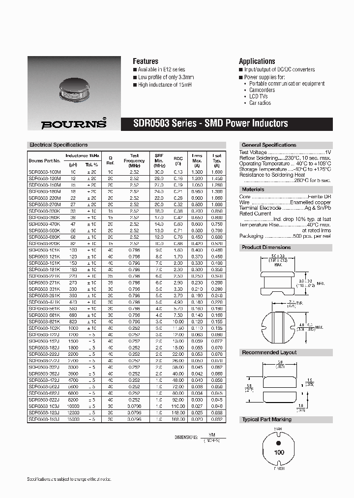 SDR0503-561K_1033614.PDF Datasheet