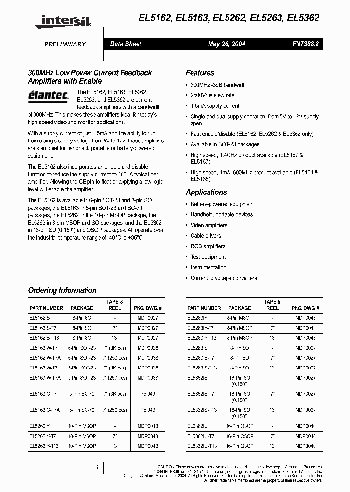 EL5162_1630853.PDF Datasheet