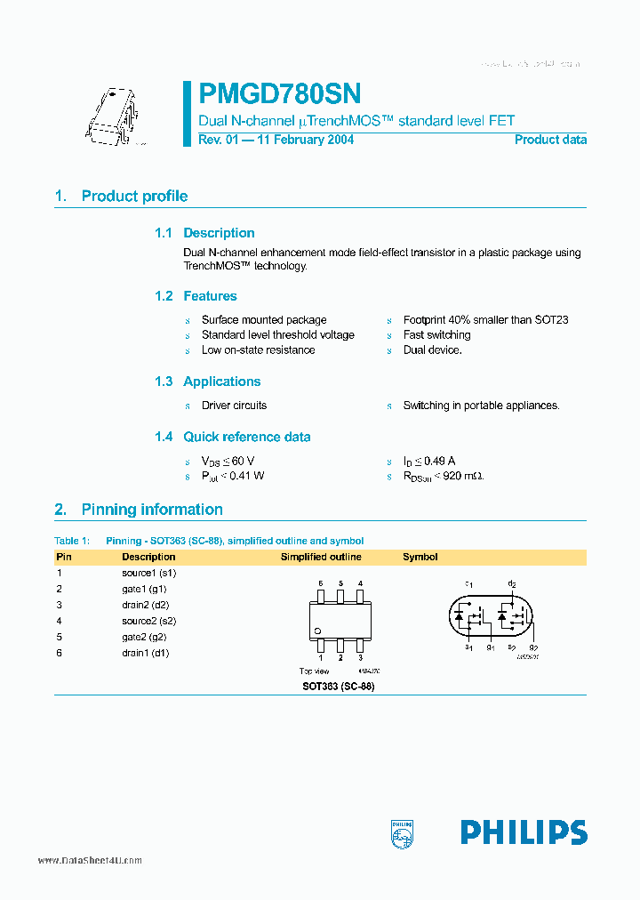 PMGD780SN_1633397.PDF Datasheet