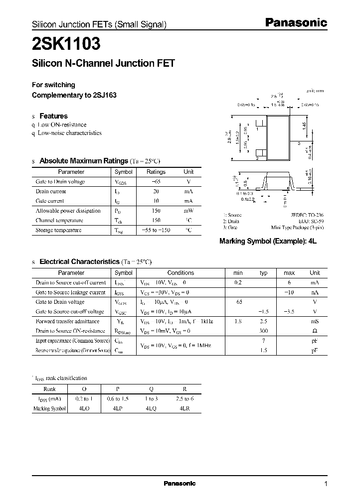 2SK1103O_1034245.PDF Datasheet