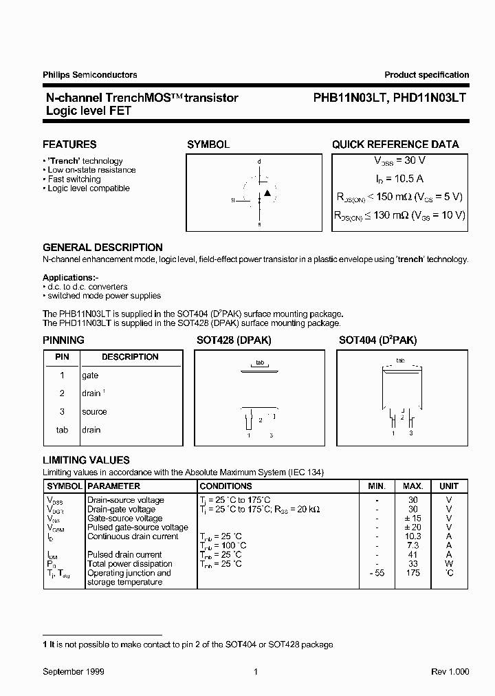 PHD11N03LT_1633515.PDF Datasheet