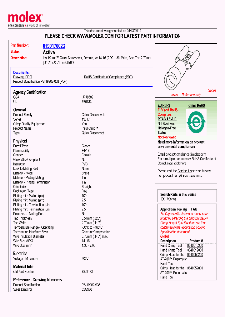 0190170023_1633798.PDF Datasheet