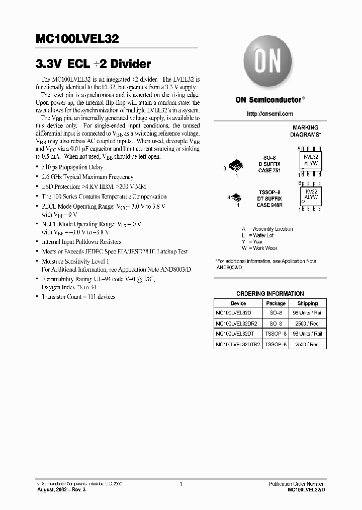 MC100LVEL32-D_1634839.PDF Datasheet