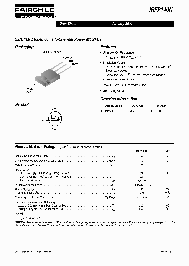 IRFP140N_1640148.PDF Datasheet