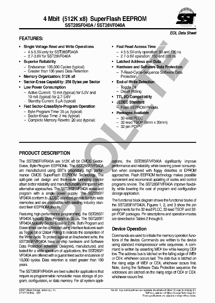SST28VF040A-200-4C-EH_1039230.PDF Datasheet