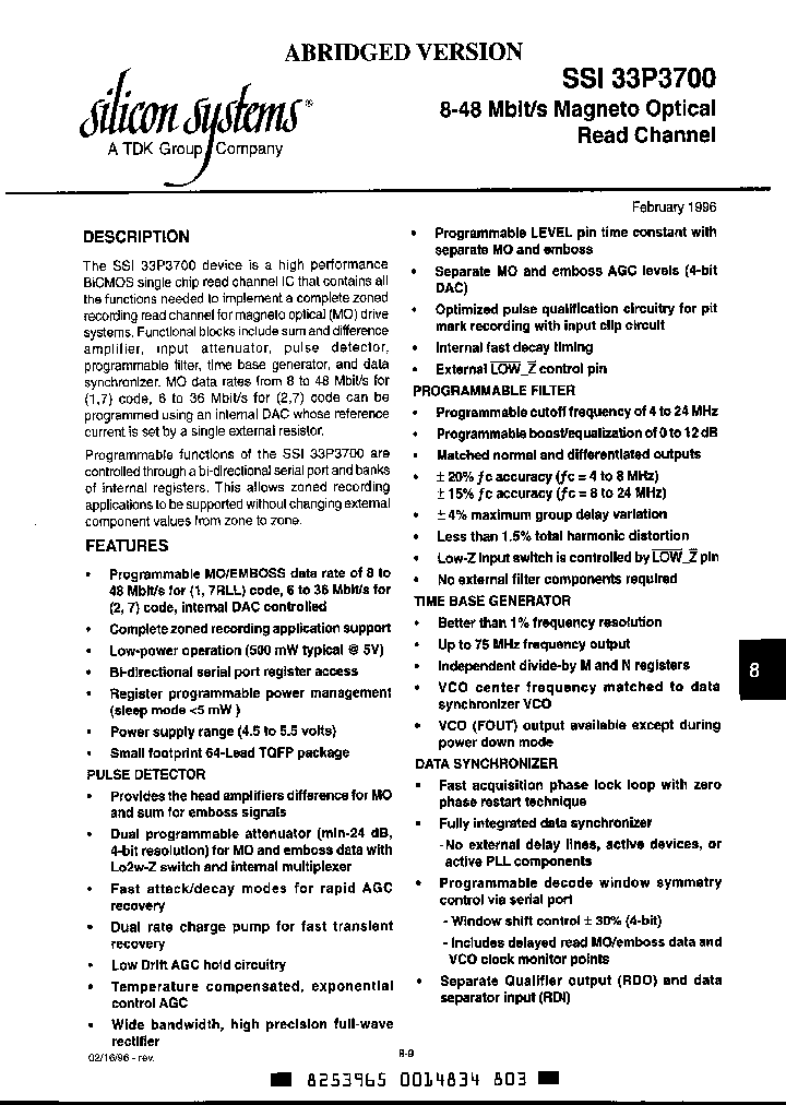 SSI33P3700-CGT_1041060.PDF Datasheet