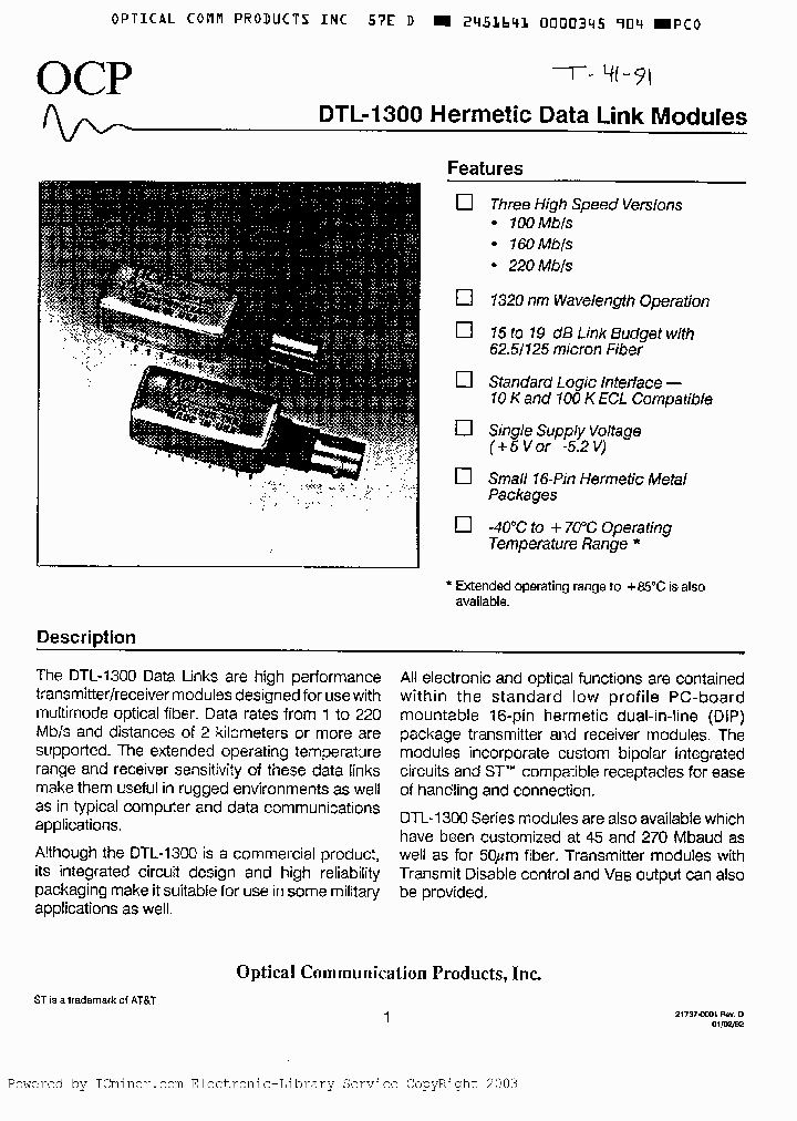 DTL1300TXB_1044516.PDF Datasheet