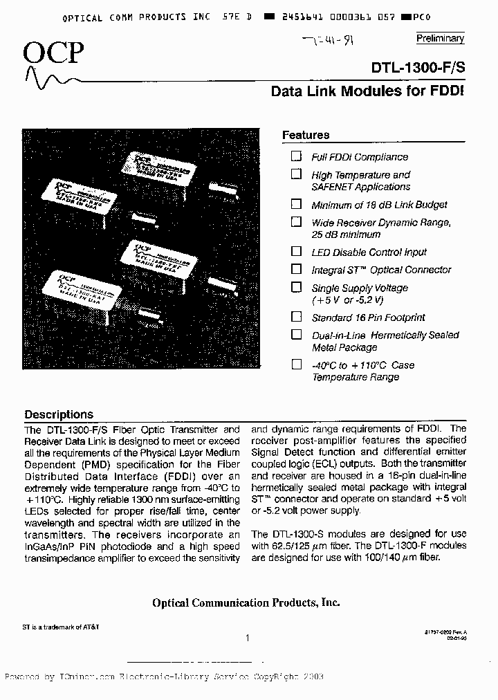 DTL1300TXS_1044520.PDF Datasheet