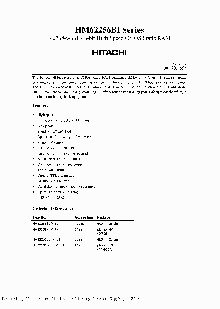 HM62256BLPI-7SL_1045325.PDF Datasheet