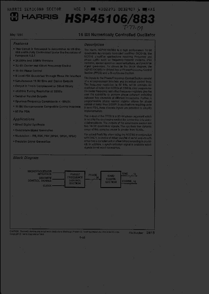 HSP45106GM-33883_1047585.PDF Datasheet