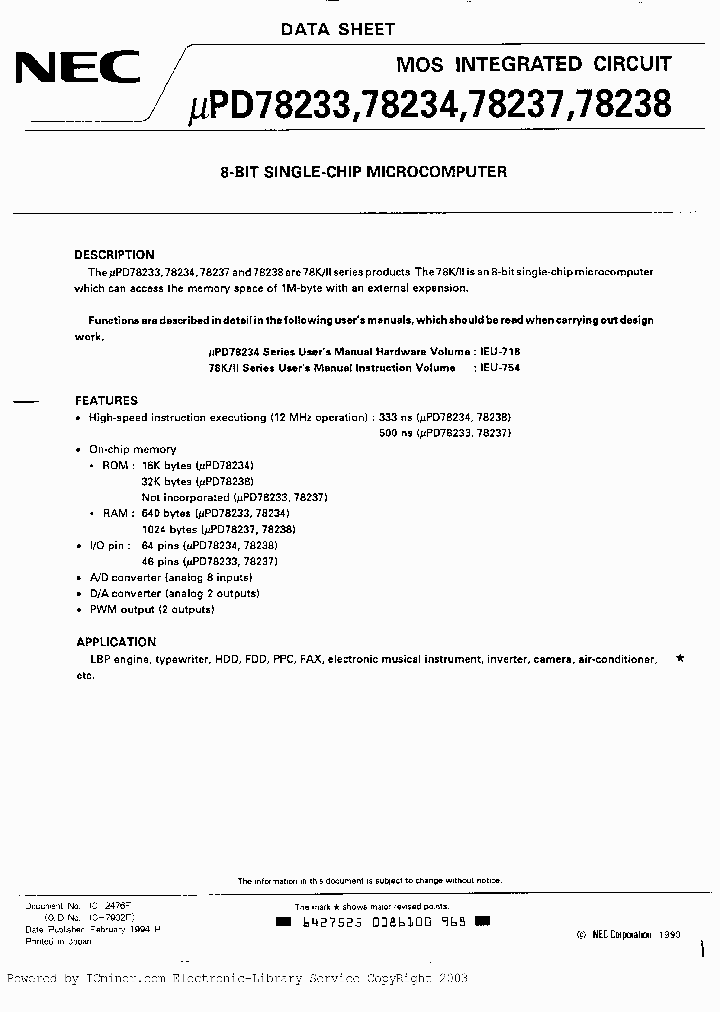 UPD78234GJ-XXX-5BG_1047112.PDF Datasheet