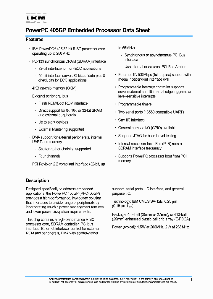 IBM25PPC405GP-3BE266C_1048419.PDF Datasheet