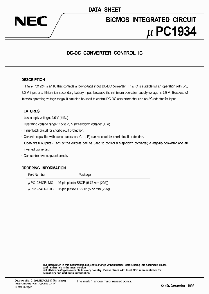 UPC1934GR-1JG_1048629.PDF Datasheet
