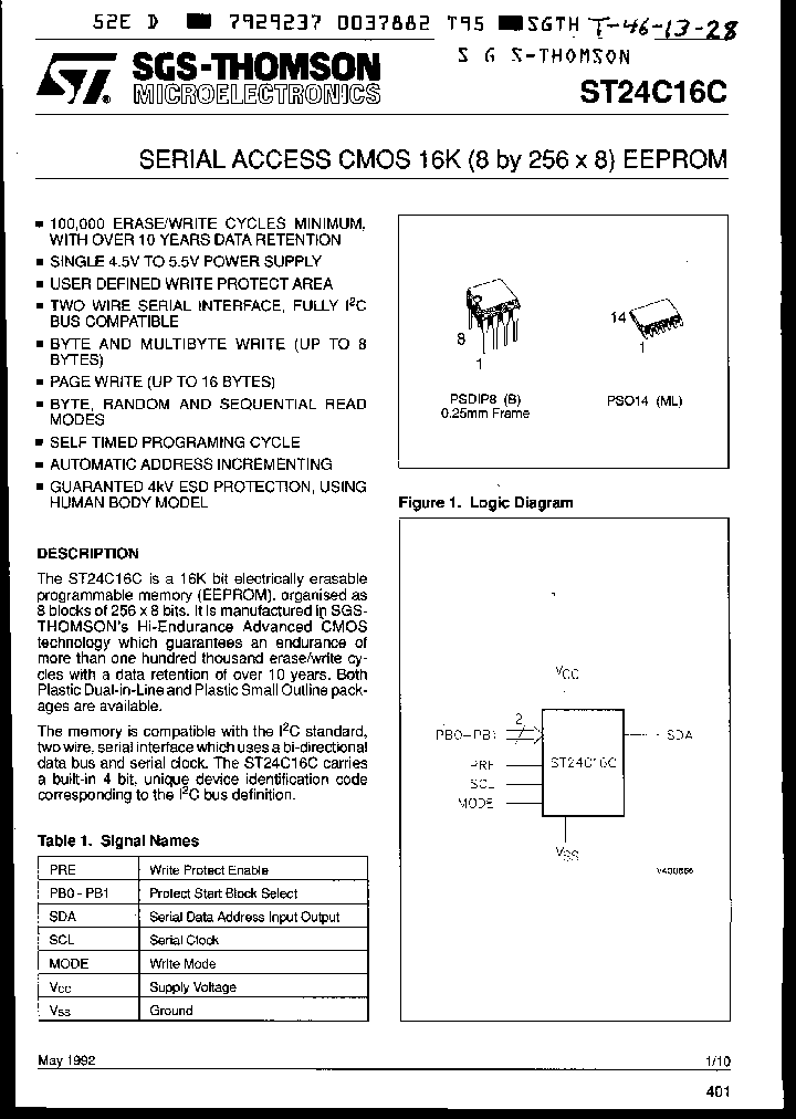 ST24C16CML1_1045046.PDF Datasheet