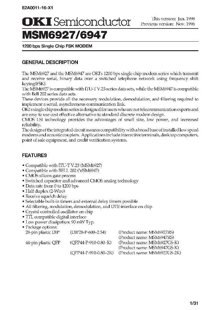 MSM6927GS-2K_1049213.PDF Datasheet