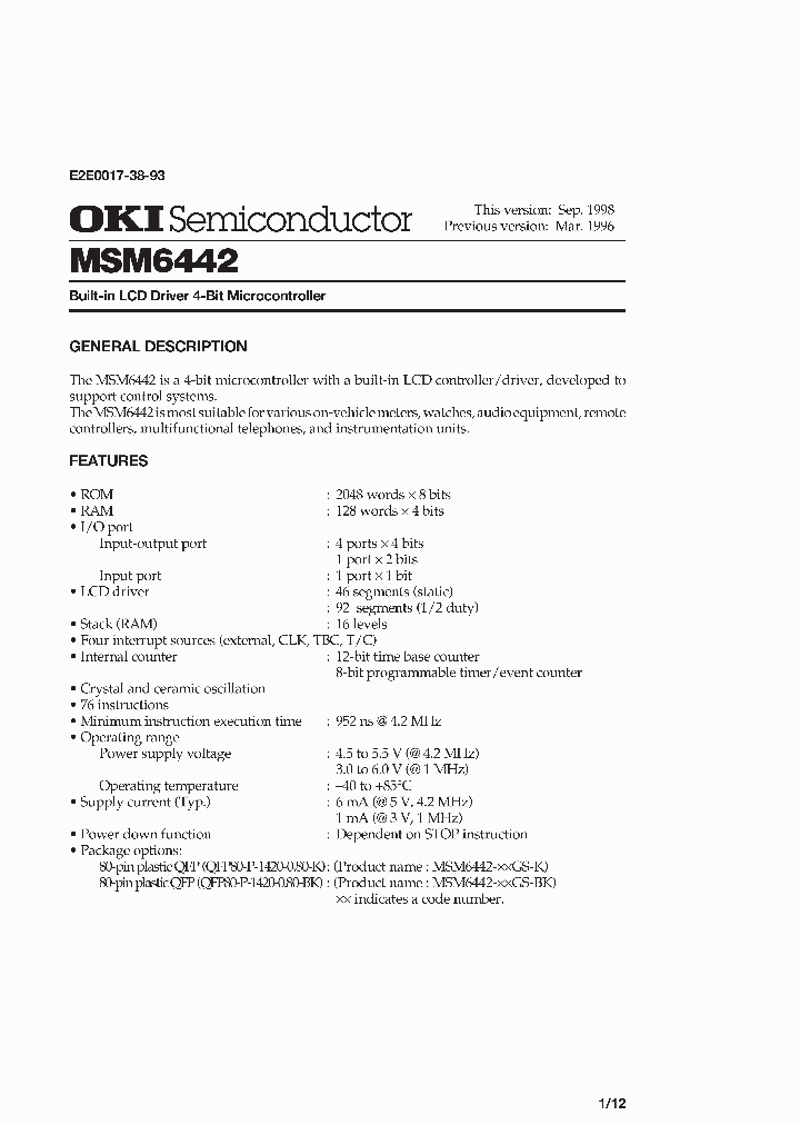 MSM6442-XXGS-BK_1049355.PDF Datasheet