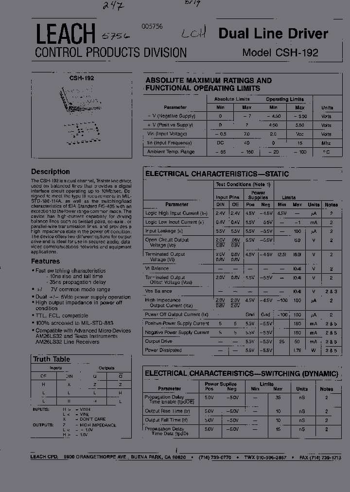 CSH-192_1054117.PDF Datasheet