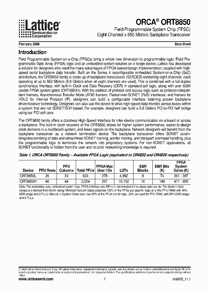 ORT8850H-1BM680I_1054467.PDF Datasheet