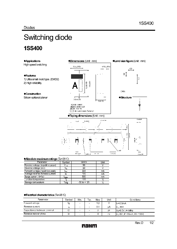 1SS400GT2R_1050091.PDF Datasheet