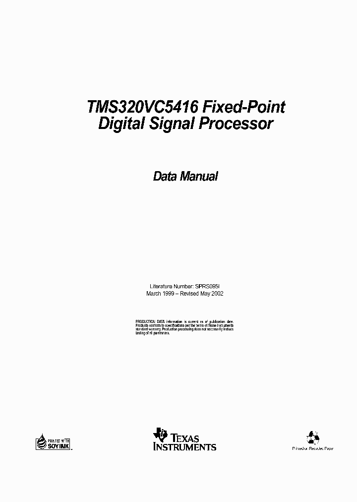 TMS320VC5416GGU-160_1050125.PDF Datasheet