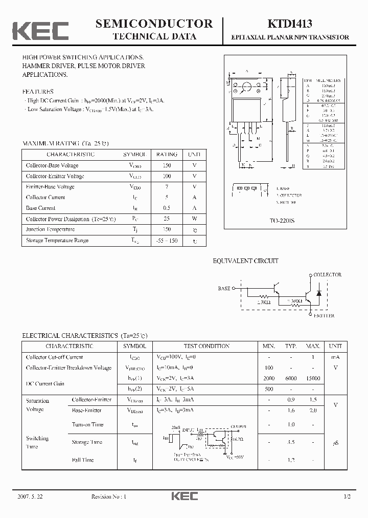 KTD141307_1651979.PDF Datasheet