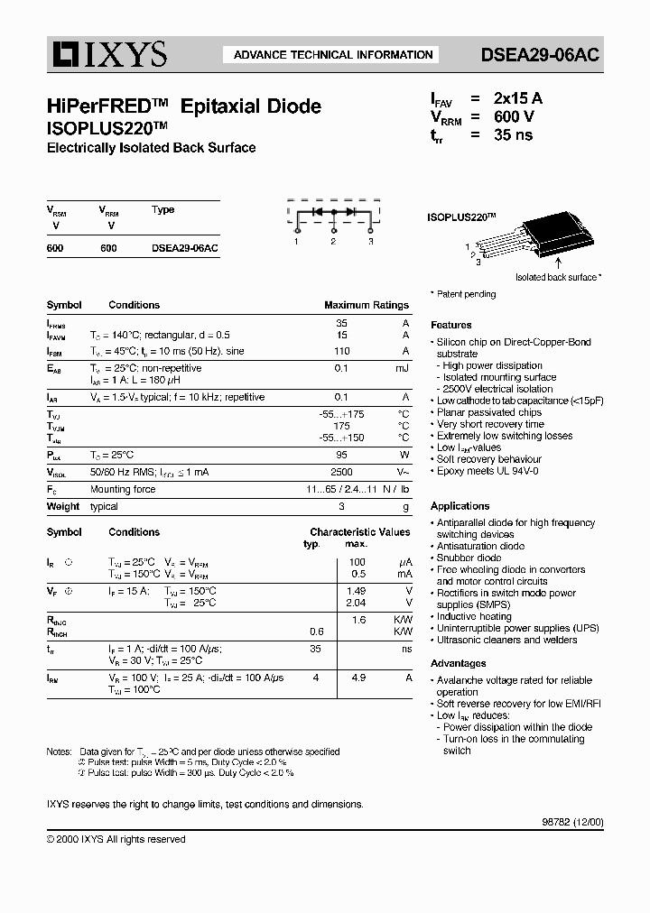 DSEA29-06AC_1061509.PDF Datasheet