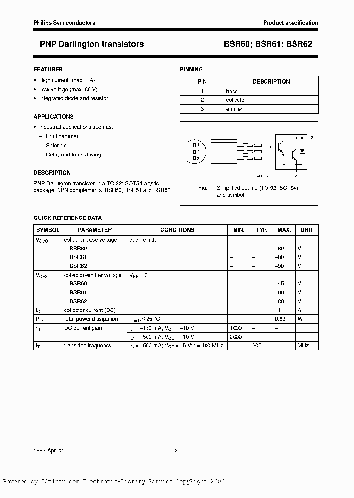 BSR61_1062850.PDF Datasheet