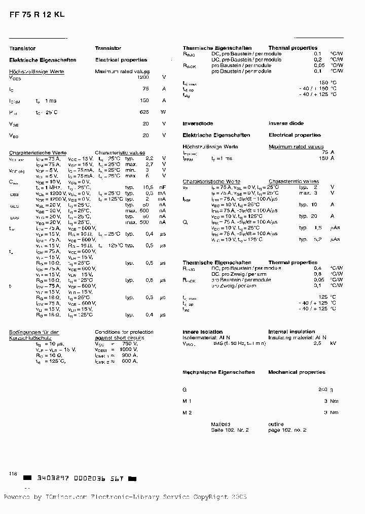 FF75R12KL_1062540.PDF Datasheet