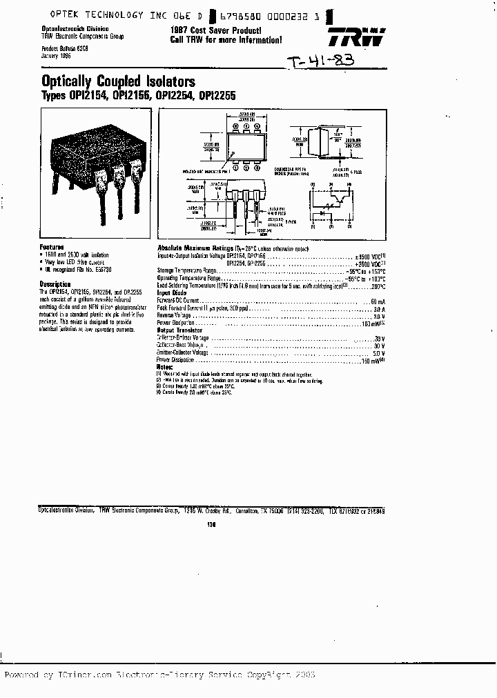 OPI2154_1066316.PDF Datasheet