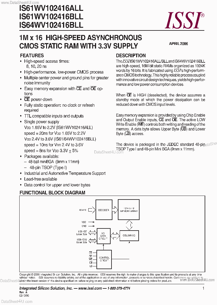 IS61WV102416ALL_1641611.PDF Datasheet