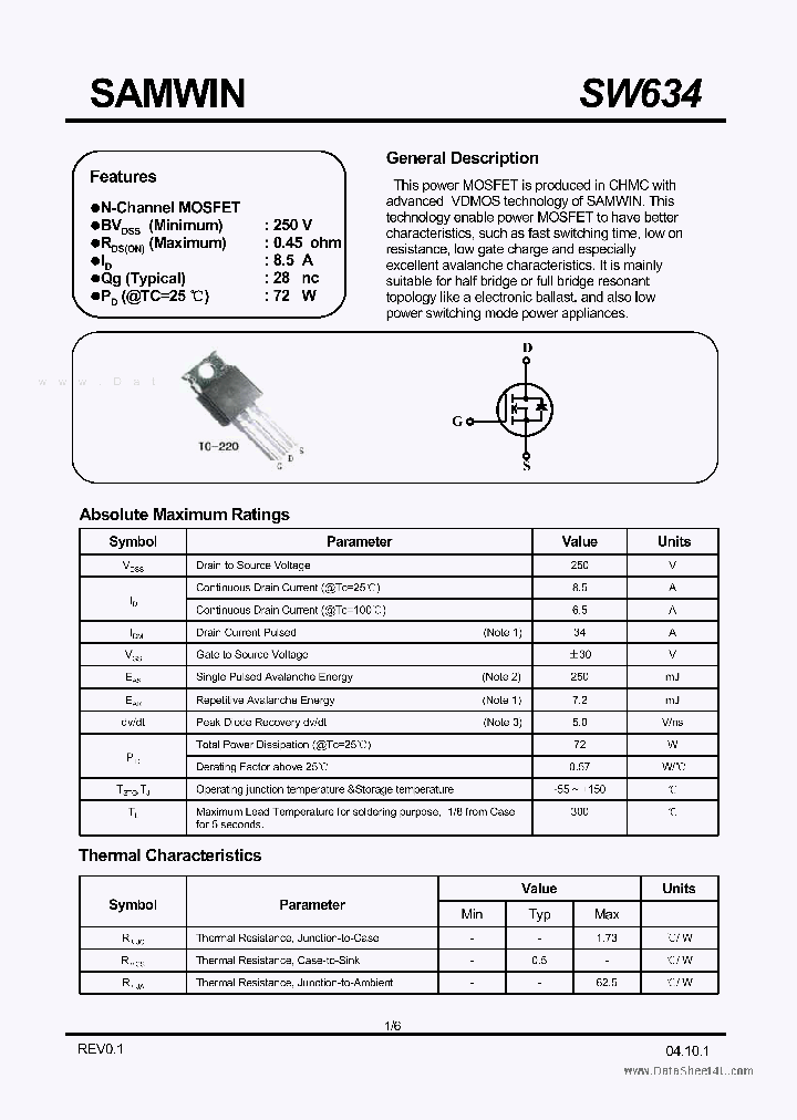 SW634_1649219.PDF Datasheet