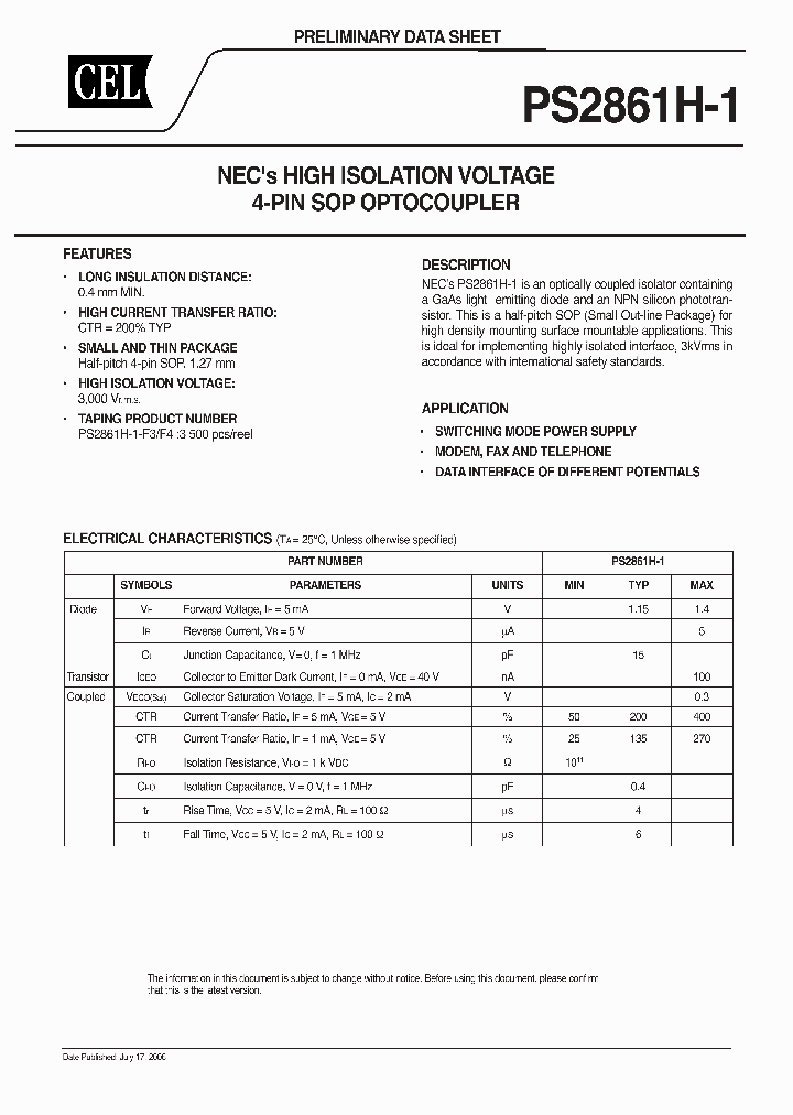 PS2861H-1-A_1053925.PDF Datasheet