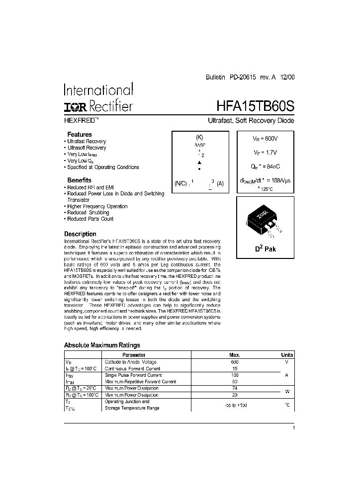 HFA15TB60S_1061094.PDF Datasheet