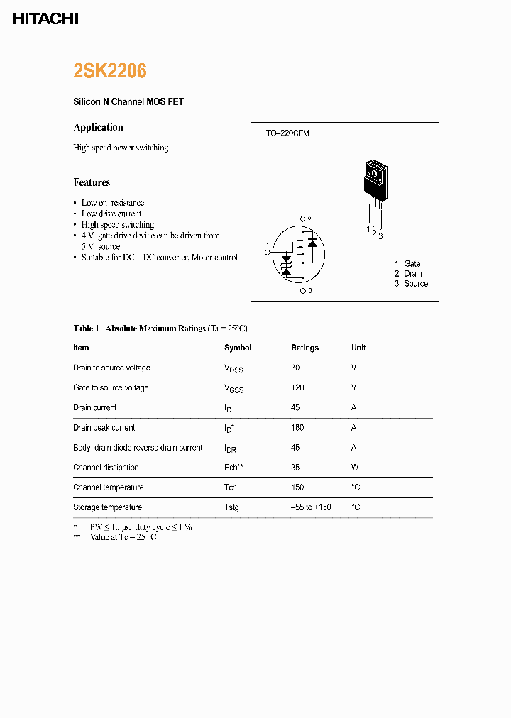 2SK2206_1069905.PDF Datasheet