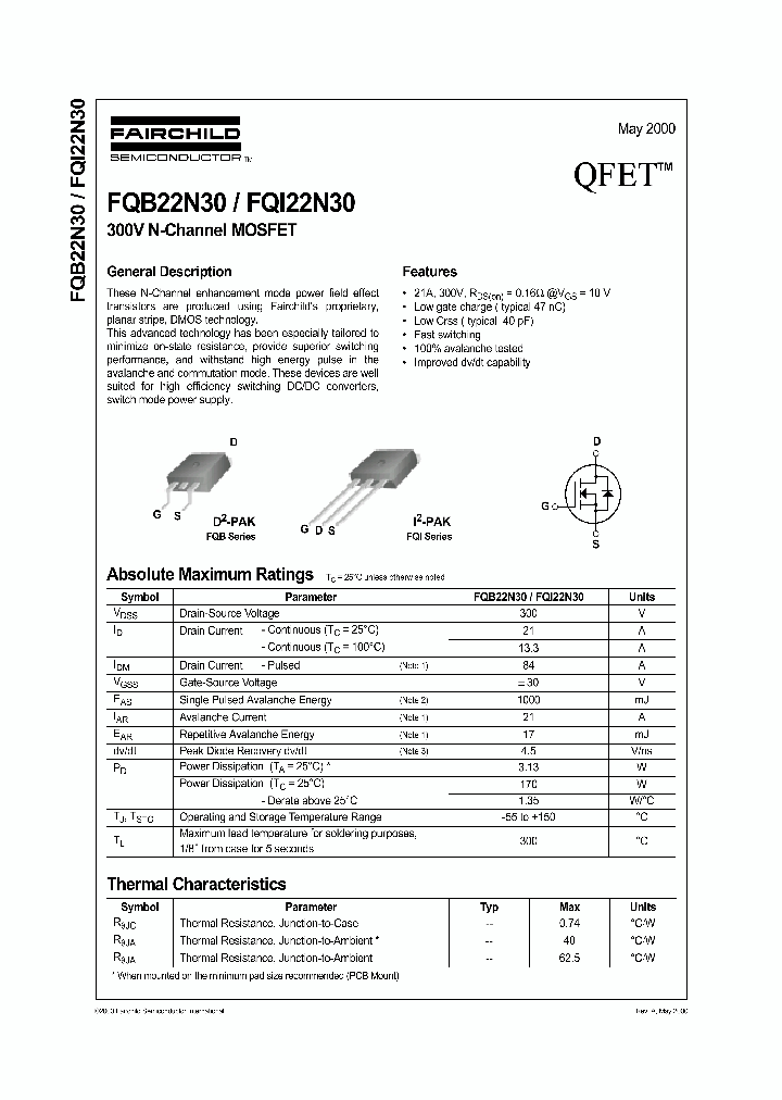 FQI22N30_1066278.PDF Datasheet