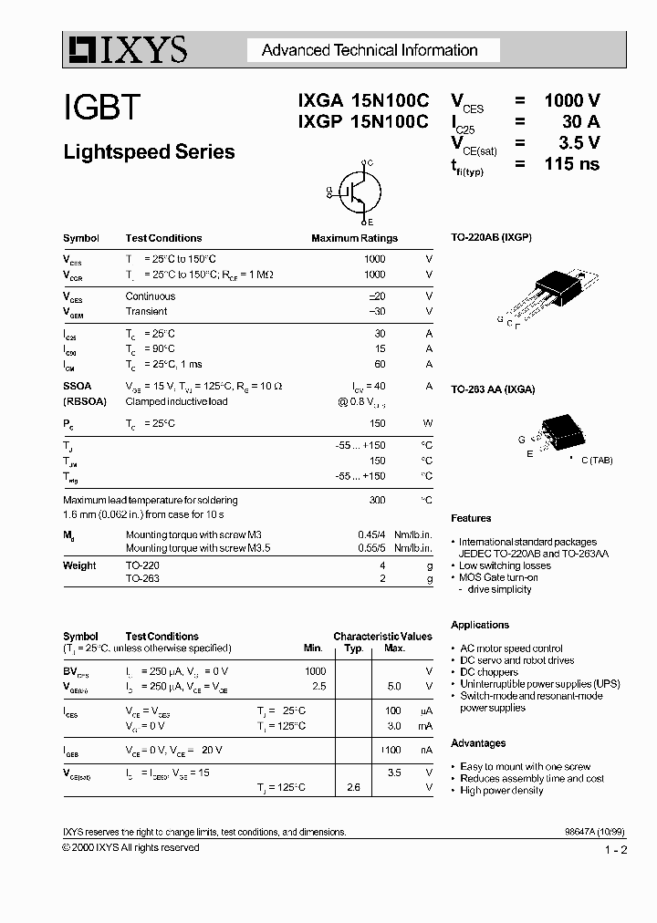 IXGA15N100C_1070662.PDF Datasheet