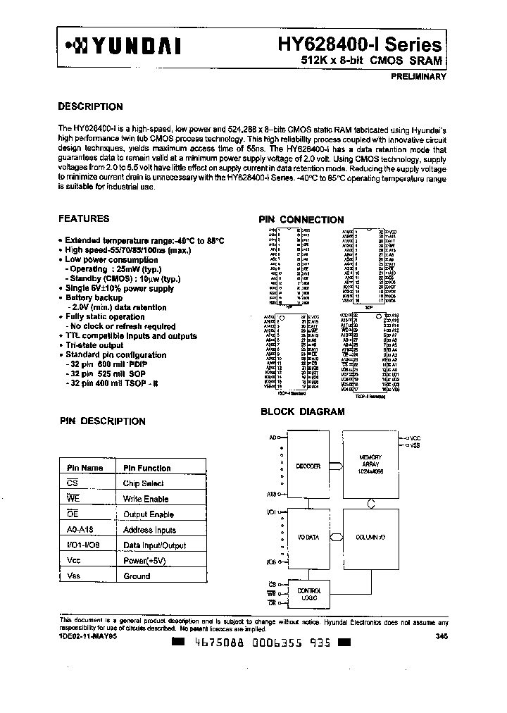 HY628400LG-10I_1070630.PDF Datasheet