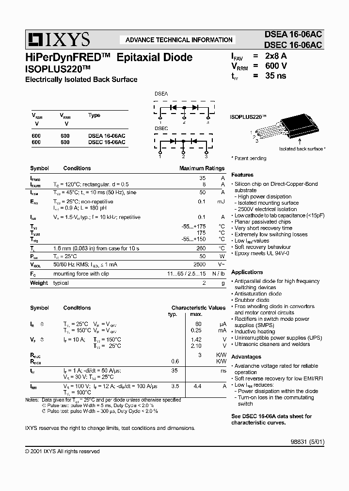 DSEA16-06AC_1061507.PDF Datasheet