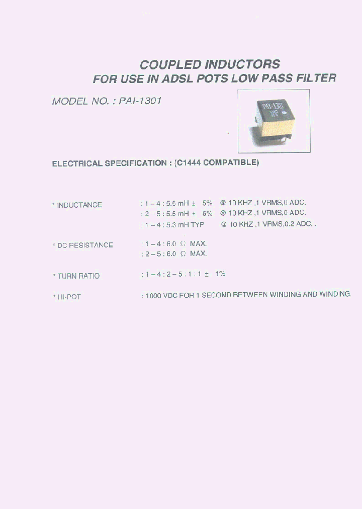 PAI-1301_1063557.PDF Datasheet