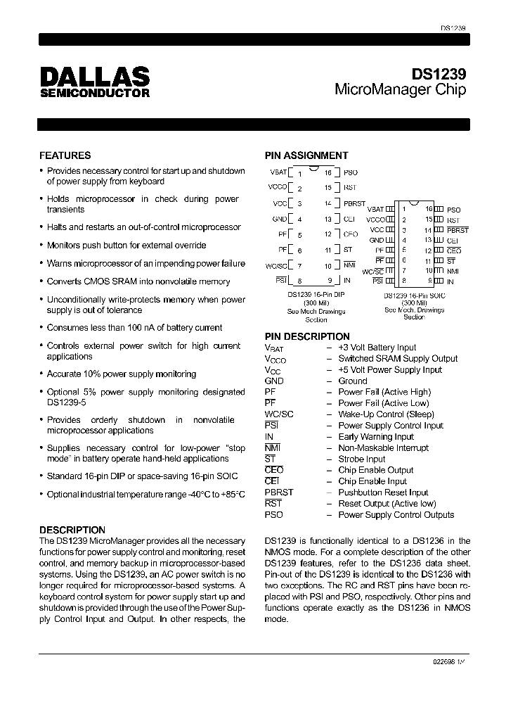 DS1239_1074814.PDF Datasheet