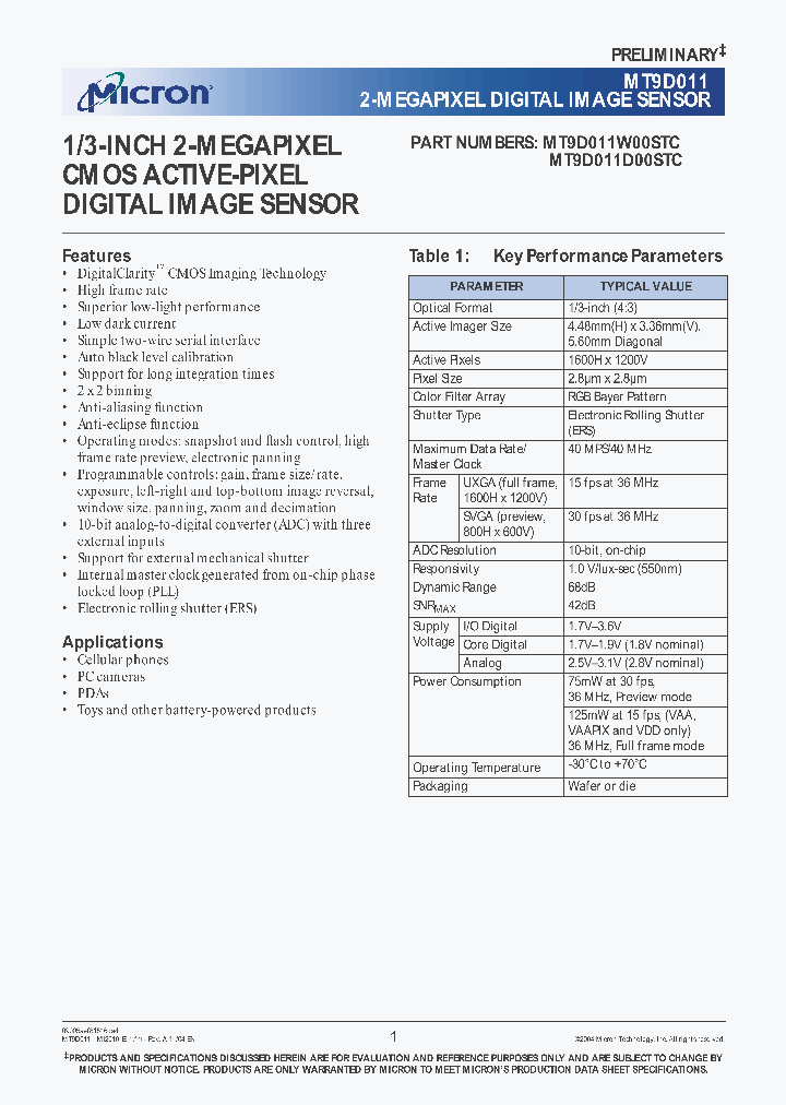 MT9D011_1074151.PDF Datasheet