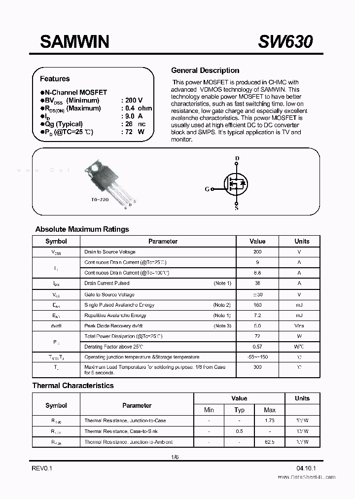 SW630_1649218.PDF Datasheet