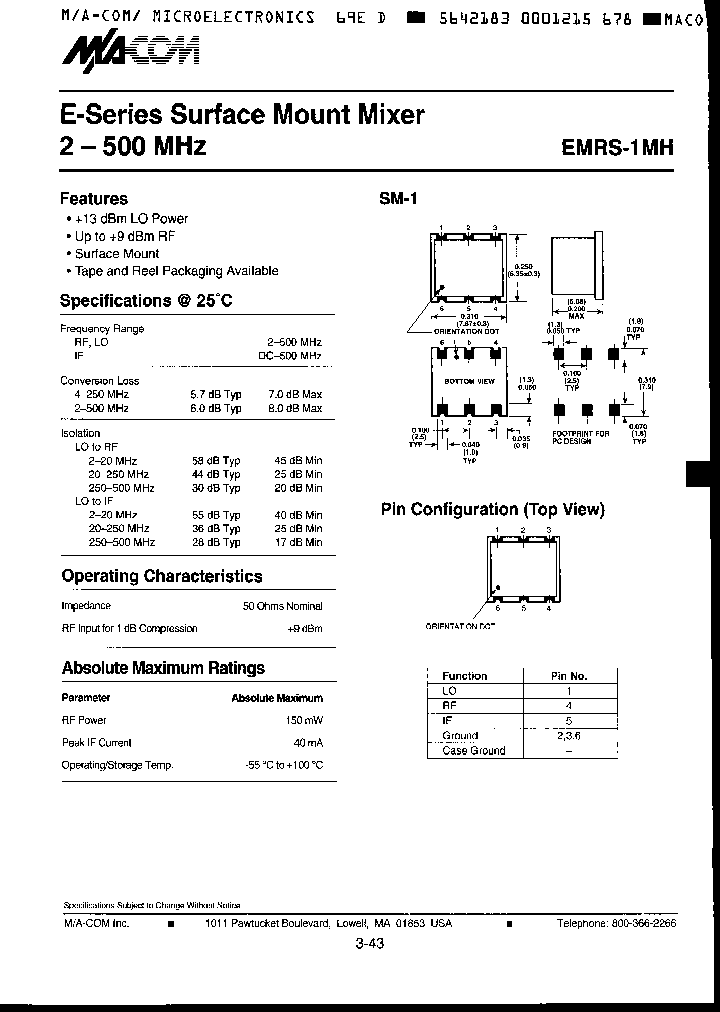 EMRS1MH_1074748.PDF Datasheet