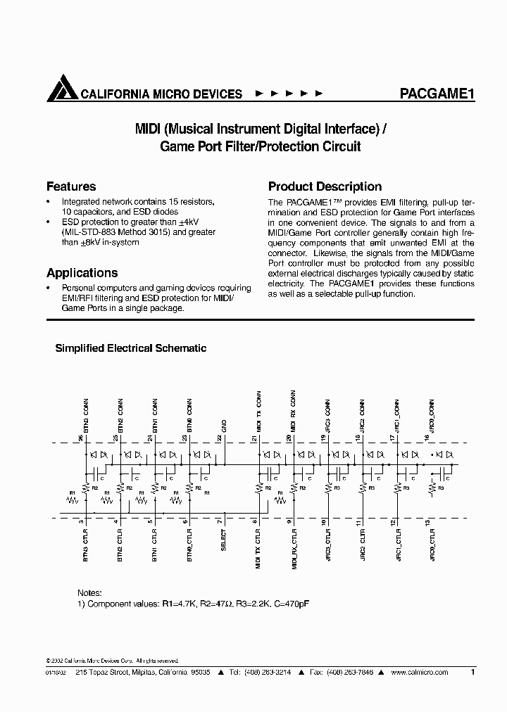 PACGAME1_1075042.PDF Datasheet