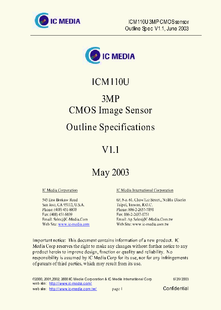 ICM-110U_1072928.PDF Datasheet
