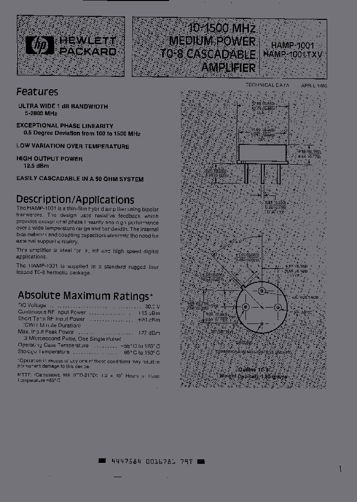 HAMP-1001_1076138.PDF Datasheet
