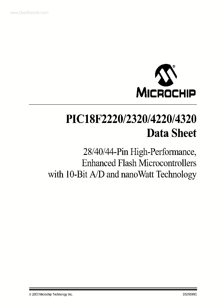 PIC18LF4220_1651172.PDF Datasheet